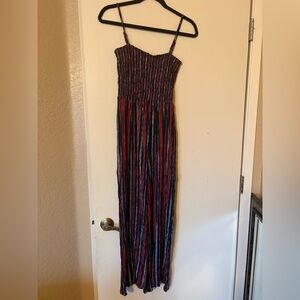 Ambiance Red, White, Blue Striped Jumpsuit